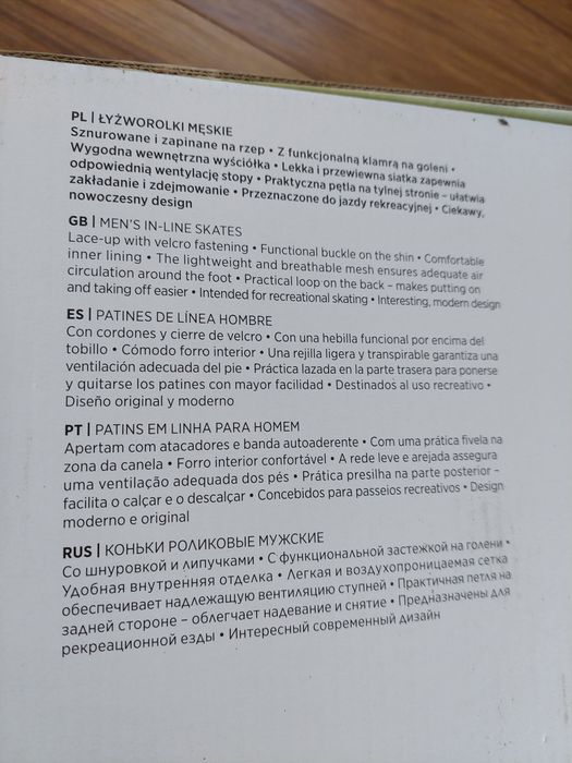 Łyżworolki, rolki męskie rozm.42