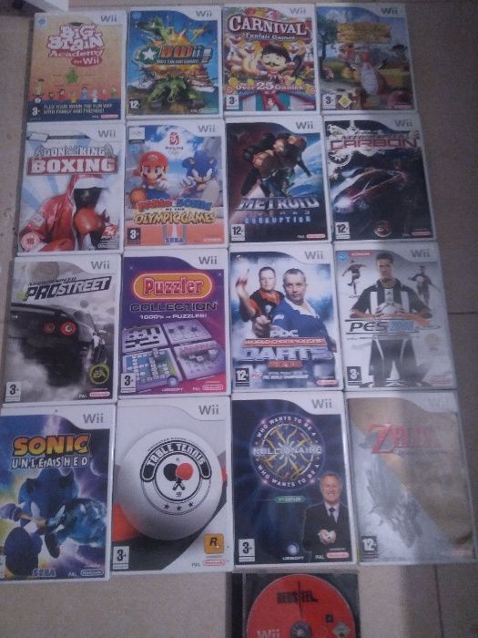 Jogos WIIU + Jogos WII: Super Mario 3D World, Super Mario Bros, etc