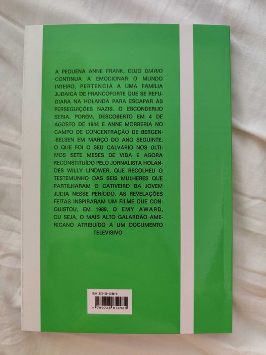 Livro Os Últimos Sete Meses de Anne Frank