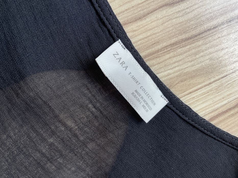 ZARA czarna efektowna bluzka damska / L / nowa