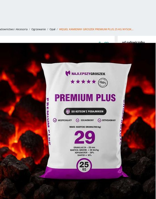 WĘGIEL groszek  dawniej ekogroszek NAJLEPSZY premium plus