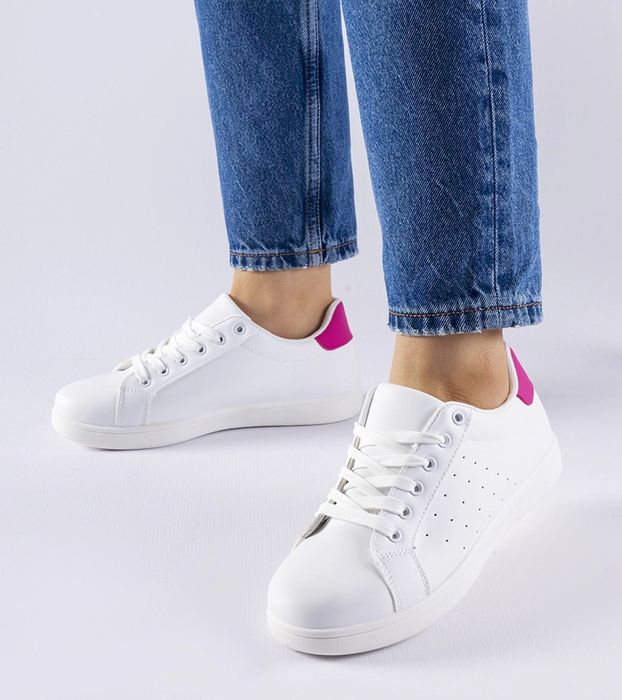Biało-różowe sneakersy Bourassa