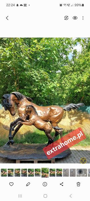 Koń z brązu , Koń ze źrebakiem z brązu Klacz ze źrebakiem 310cm