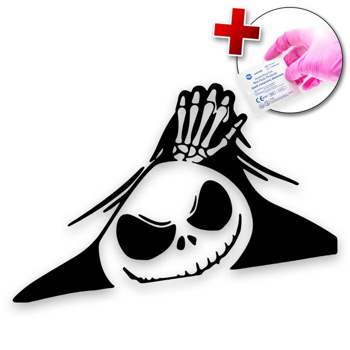 Naklejka KOSTEK - 14x8cm - na zeszyt, laptop, samochód, kask