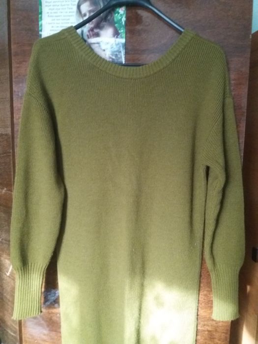 теплые платье.табачное