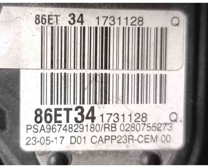 Pedal do Acelerador 9674829180 - PEUGEOT 308 II