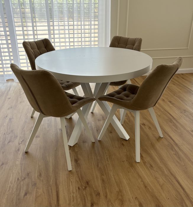 Stół rozkładany, okrągły, gruby blat, 20 kolorów.Ż.