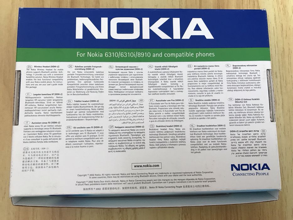 Kit mãos livres Nokia Wireless Headset (HDW-2)