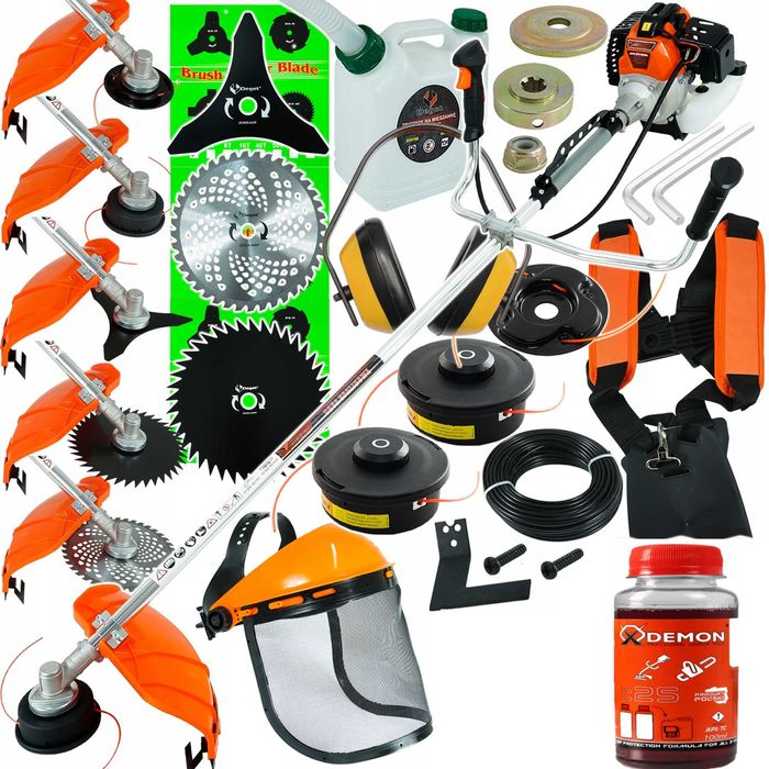 Kosa spalinowa podkaszarka kosiarka Mega zestaw żyłka tarcza widia