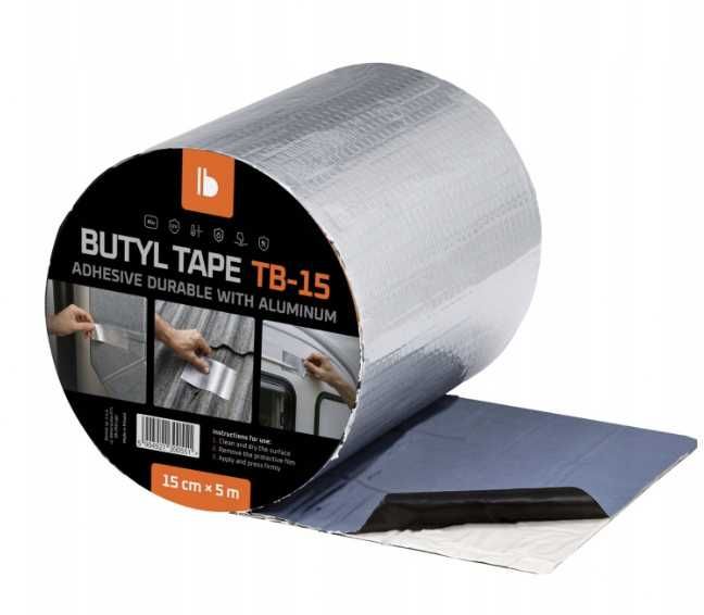 Taśma butylowa Bitmat TB-15 15 cm x 5 m, 8 rolek