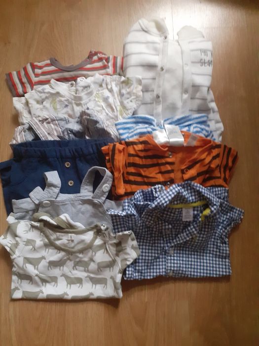 10 sztuk ubrań, 9-12 miesięcy, lato