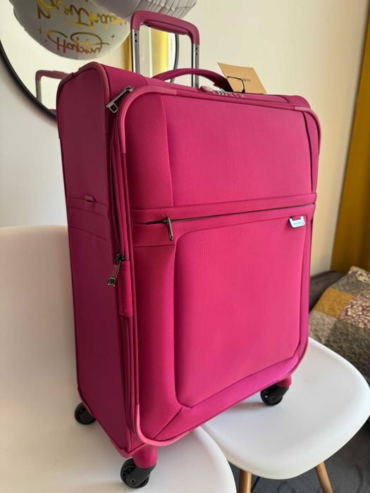 Duża różowa walizka Samsonite