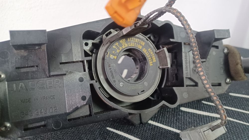 Comutador de piscas e limpa vidros com fita de airbag para Peugeot 206