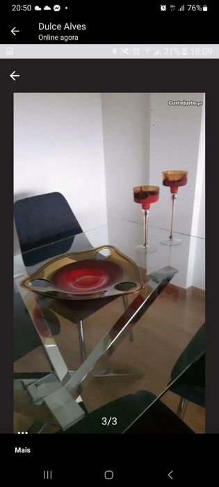 Vendo fruteira e castiçais da Marinha Grande