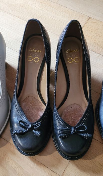 czarne czółenka clarks bombay uk 6,5
