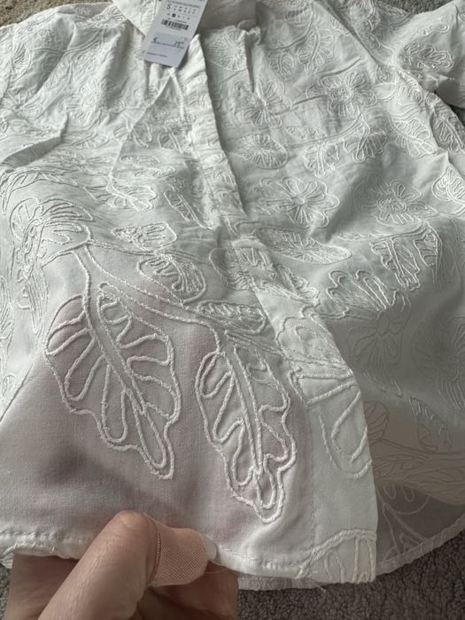 Рубашка біла з квітами Zara
