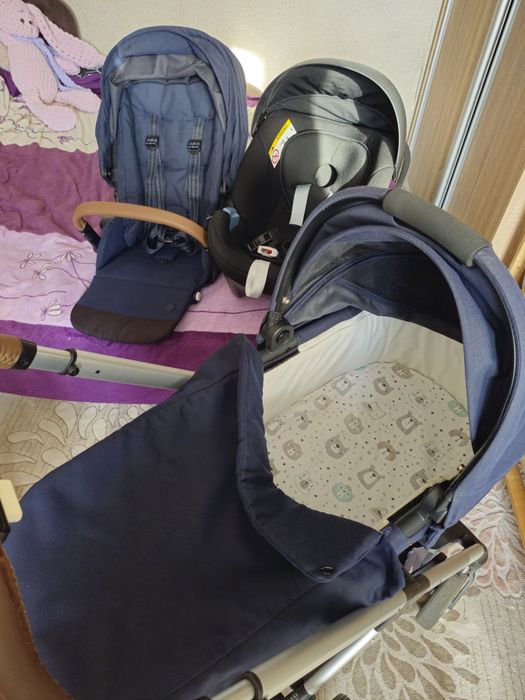 Продам коляску 3в1 Cybex Balios S Lux Navy blue