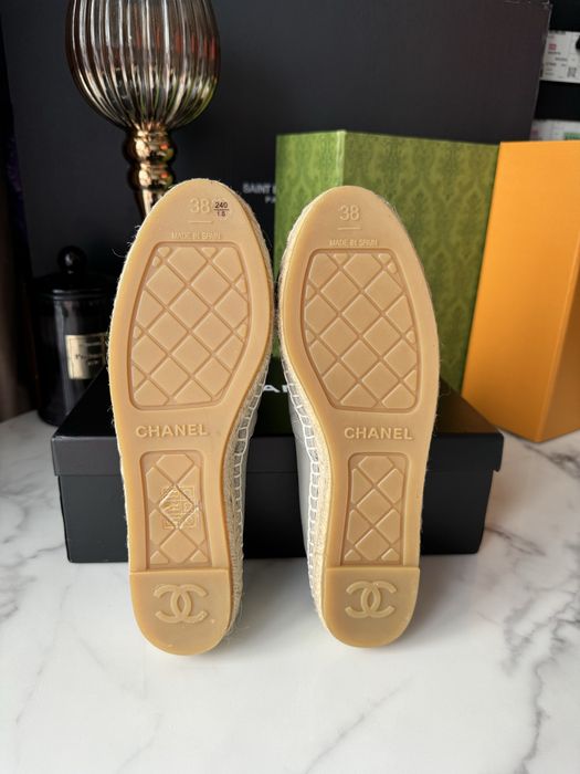 Mokasyny Chanel Gray Leather