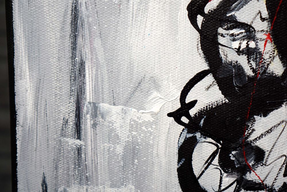 Obraz ręcznie malowany abstrakcja pop art akt akrylowy duży kolorowy