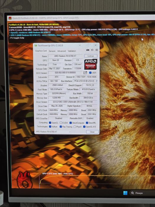 AMD XFX Radeon RX 6700 XT Speedster SWFT 309  12GB Пломба