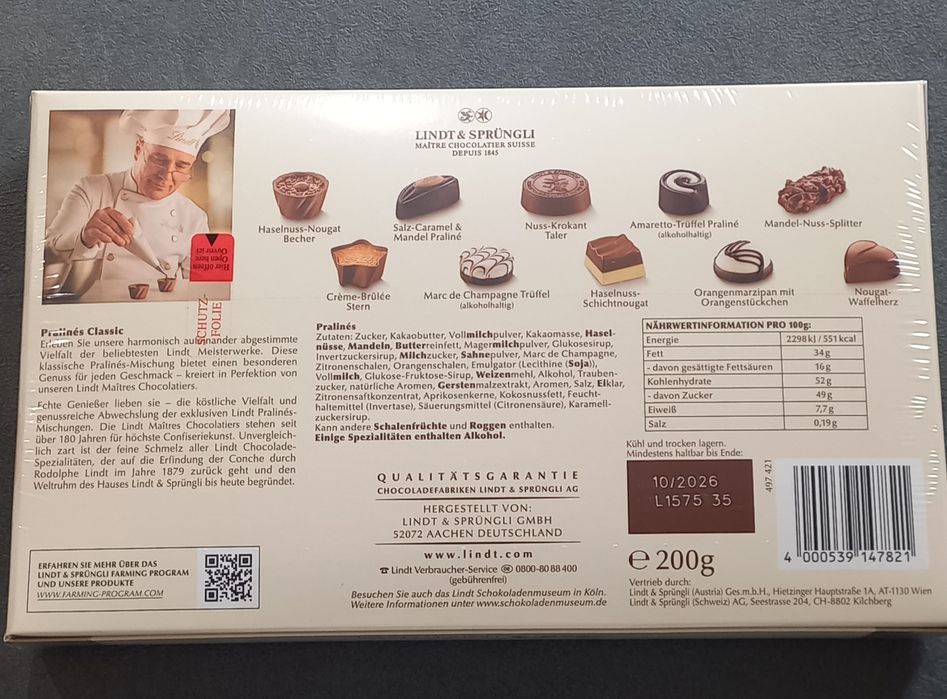 Lindt praliny classic 200g