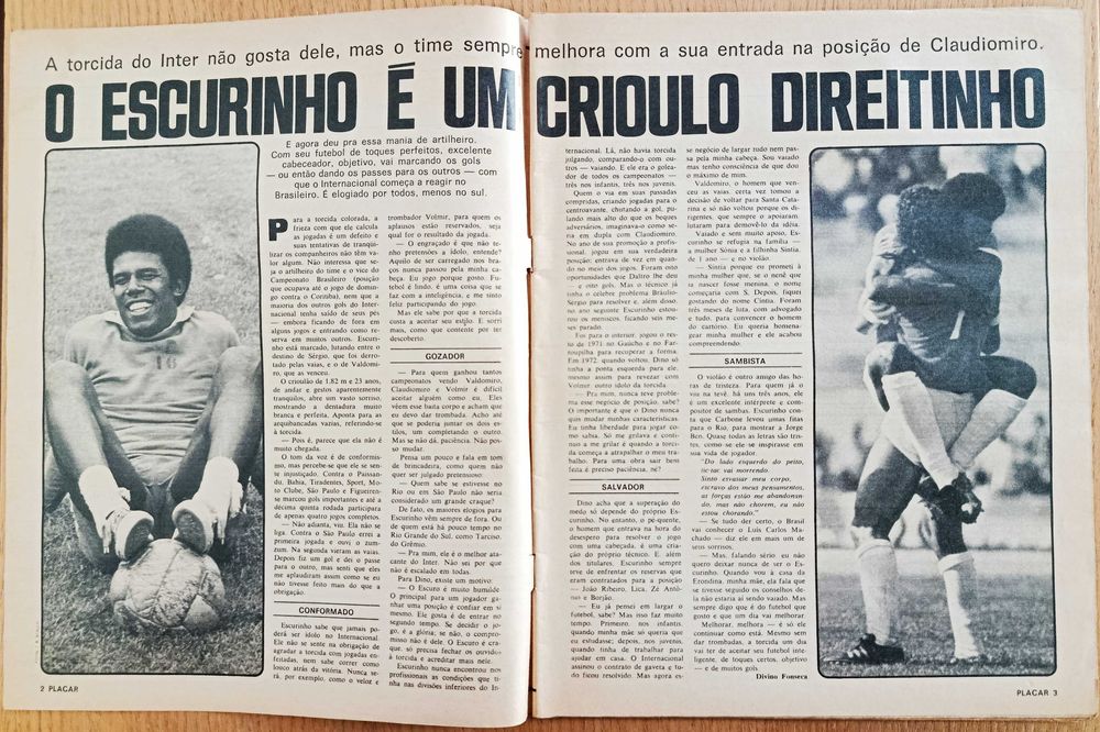 Revista PLACAR nº 190 de novembro d 1973 - Mengão