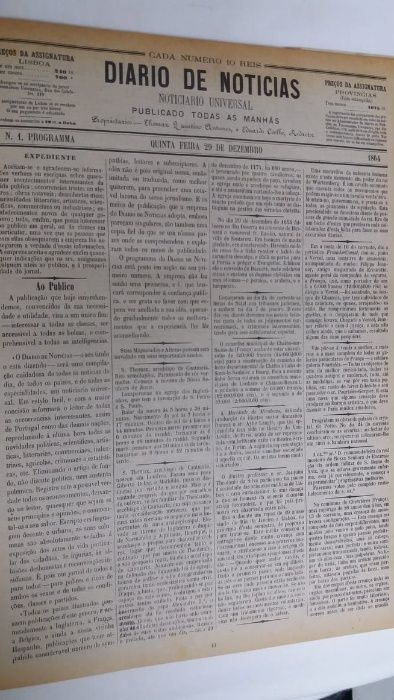 "Primeira Página do Diário de Notícias desde 1864 até 1994"