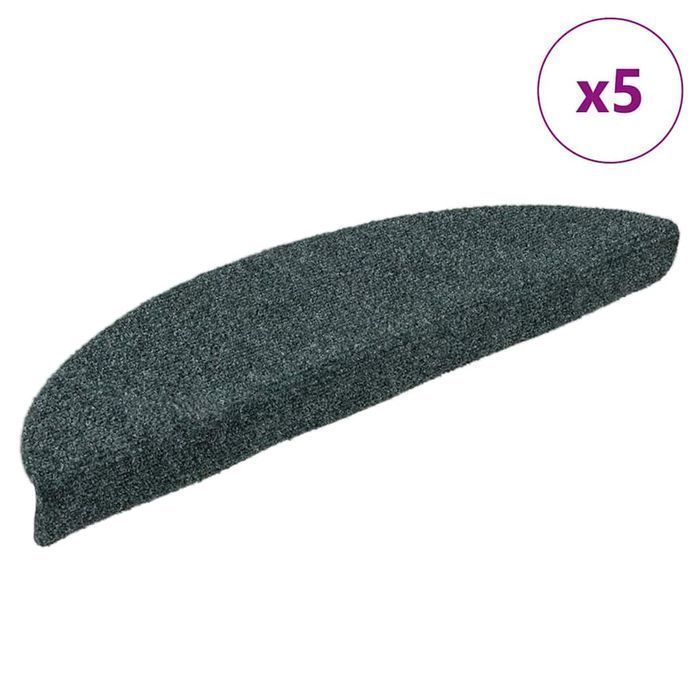 vidaXL Samoprzylepne nakładki na schody, 5 szt., zielone, 56x17x3 cm