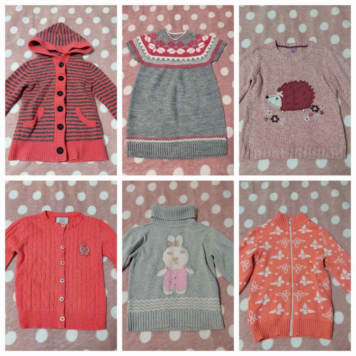 Светр, теплі кофтинки, пакет речей дівчинці, 116-122