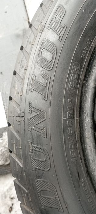 Dunlop 185 60 r14 4шт 2шт шини літні б'у резина з Європи