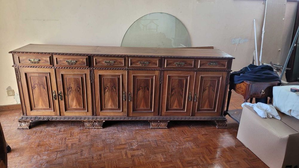 Aparador Madeira 6 Portas e Gavetas Para Desocupar