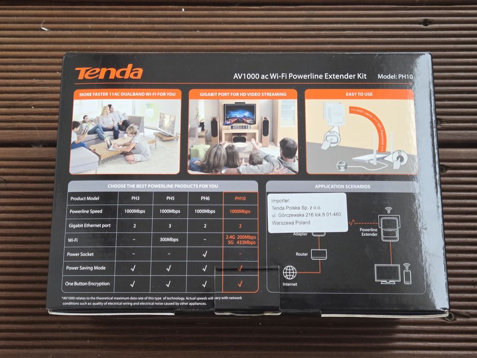 Tenda AV1000 Powerline WiFi Extender Kit