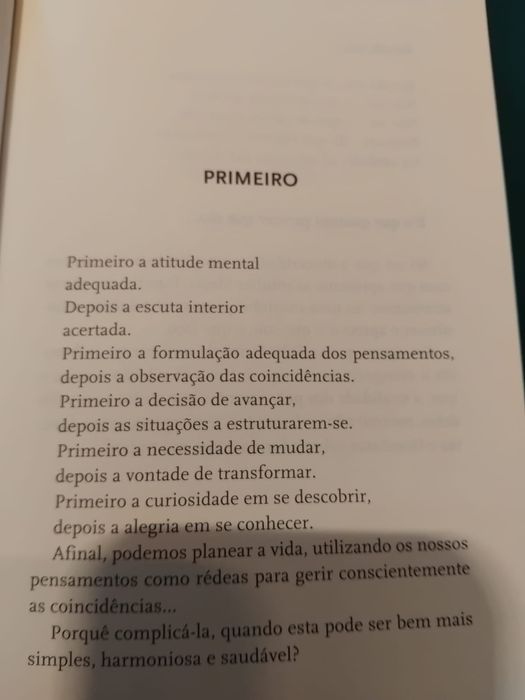 Livro “Estar Consciente das Coincidências”