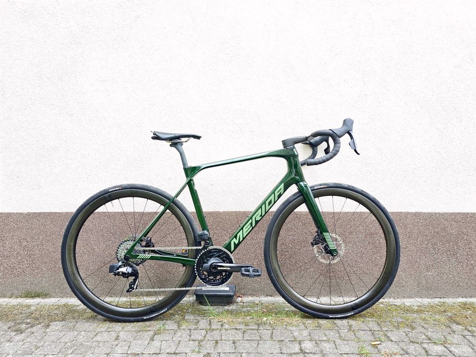 FV23% MERIDA Scultura Endurance 9000 / rozm. M / SRAM Force AXS 2x12 / Pomiar Quarq / Koła carbon Reynolds / SUPER STAN