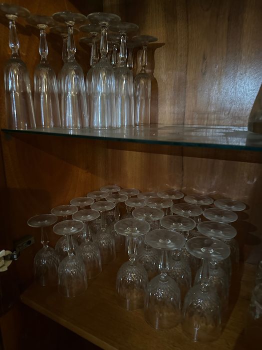 Conjunto copos 12 champanhe 12 vinhos 12 água