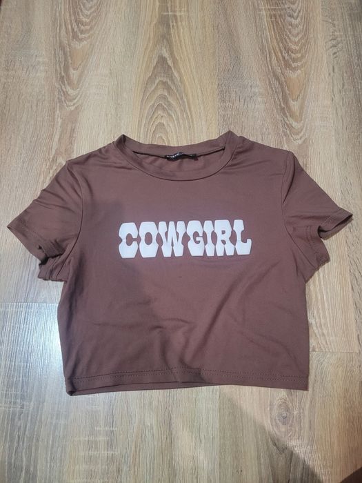 Коричневий топ Cowgirl Shein