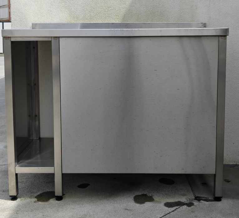 Móvel inox com cuba para hotelaria lavagens gorduras