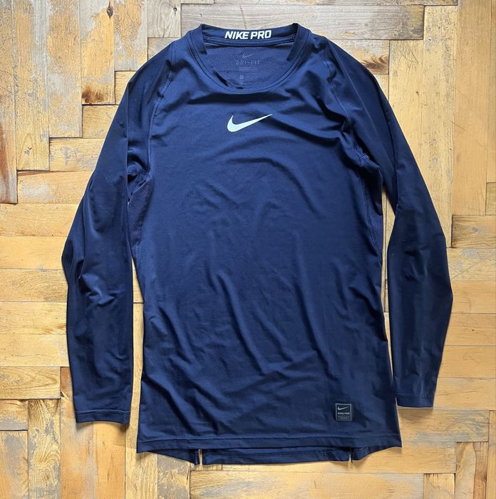 Nike pro кофта синя