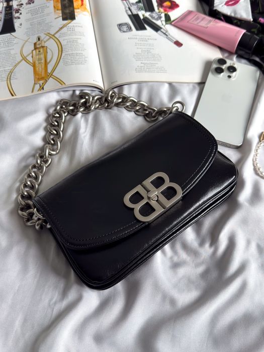 Сумка Balenciaga Bb Flap Bag Black/Silver