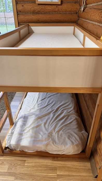 Двусторонняя кровать+2 матраса KURA ИКЕА  КЮРА