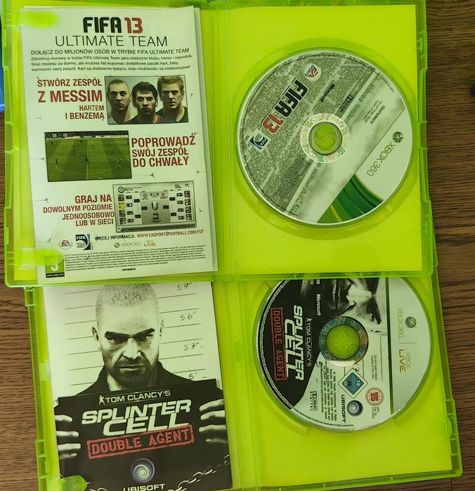 Zestaw gier Xbox 360: Splinter Cell Double Agent + FIFA 13