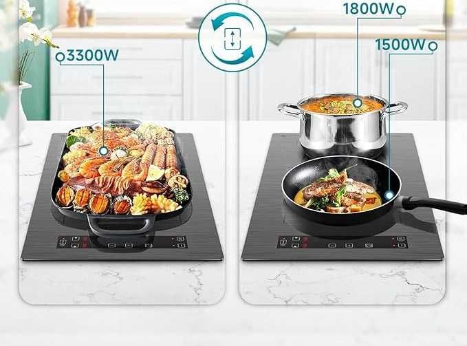 Płyta Indukcyjna Wolnostojąca lub Zabudowy AMZCHEF 3300W Strefa FLEX