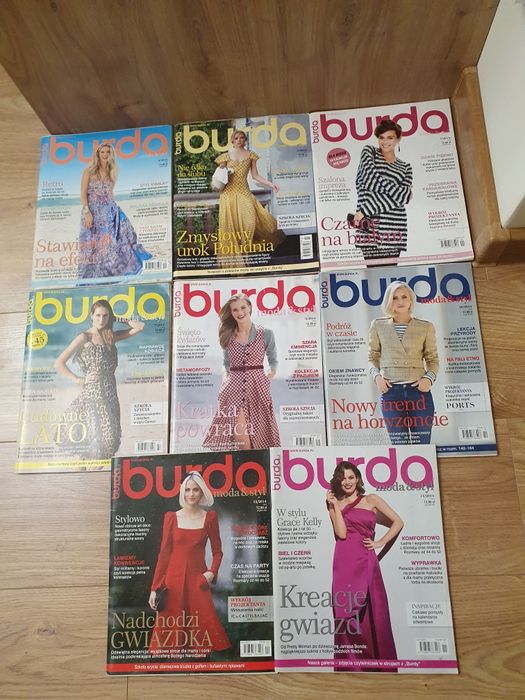 Gazetki Burda z wykrojami rocznik 2014 sztuk 8