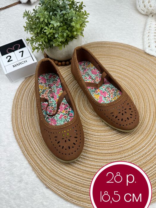 Балетки Carter's Mana2 коричневі дитячі туфлі 28р (17.1-18.5см)