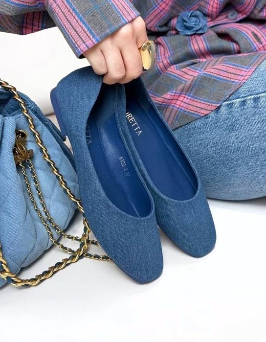 Жіночі джинсові балетки