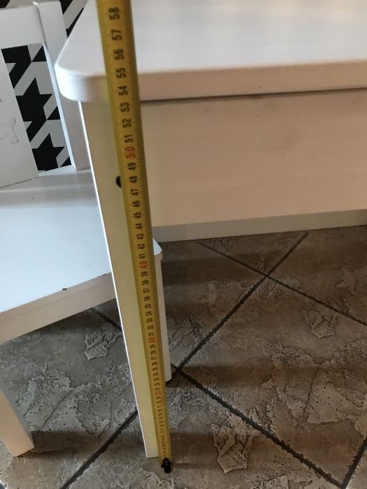 Biurko i krzeselko dla przedszkolaka Ikea bialy zestaw