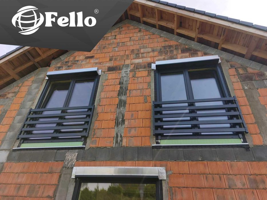 Balustrada francuska podtynkowa AluSlim barierka okno balkonowe balkon