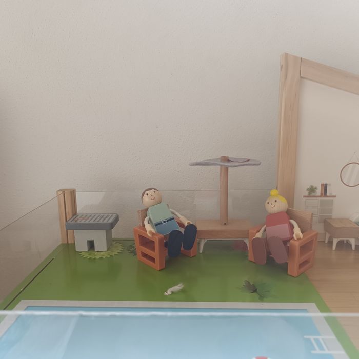 Casa de Bonecas XL em Madeira Aldi – Completa com Móveis e Figuras