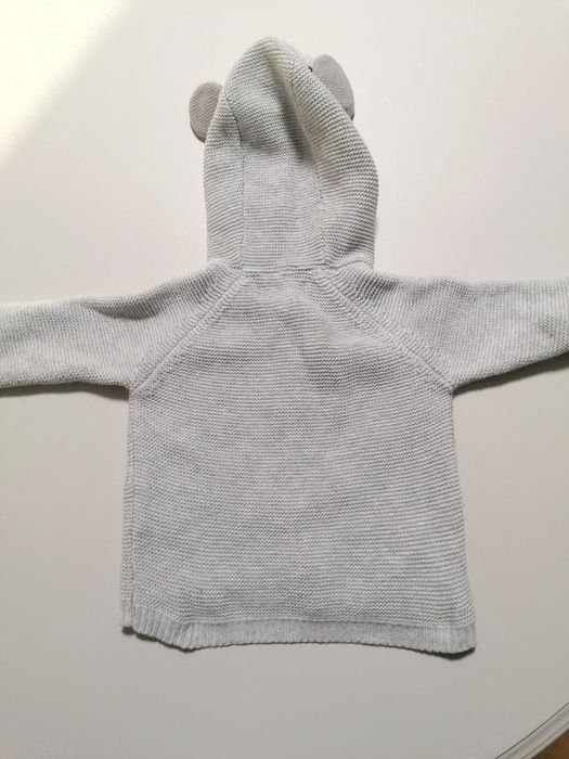 Casaco de Malha Cinzenta de Bebé