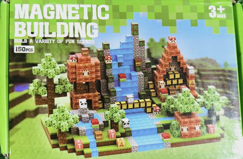 Конструктор магнитный Майнкрафт 150 блоков